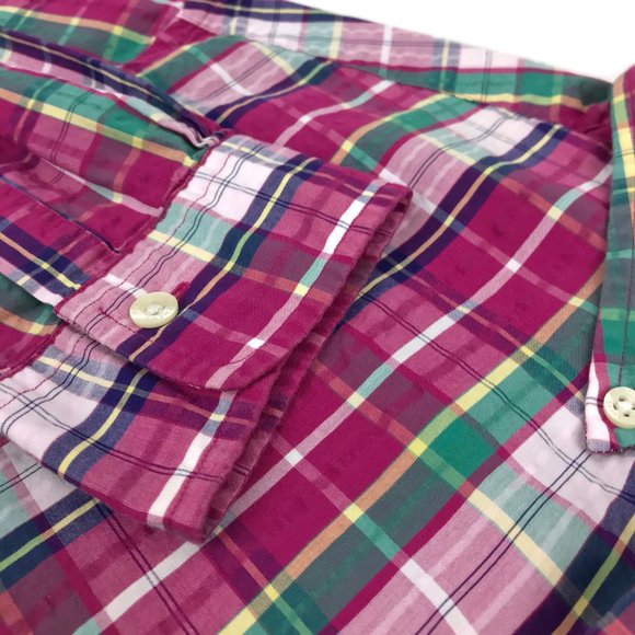 Brooks Brothers Slim Fit Seersucker Plaid Shirt XL - Picture 6 of 10